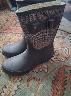 chooka Beige and Cream Patterned Boot Lining